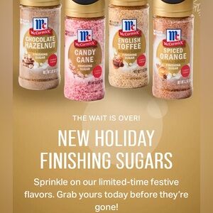 McCormick 2025 Holiday Finishing Sugars Complete Set